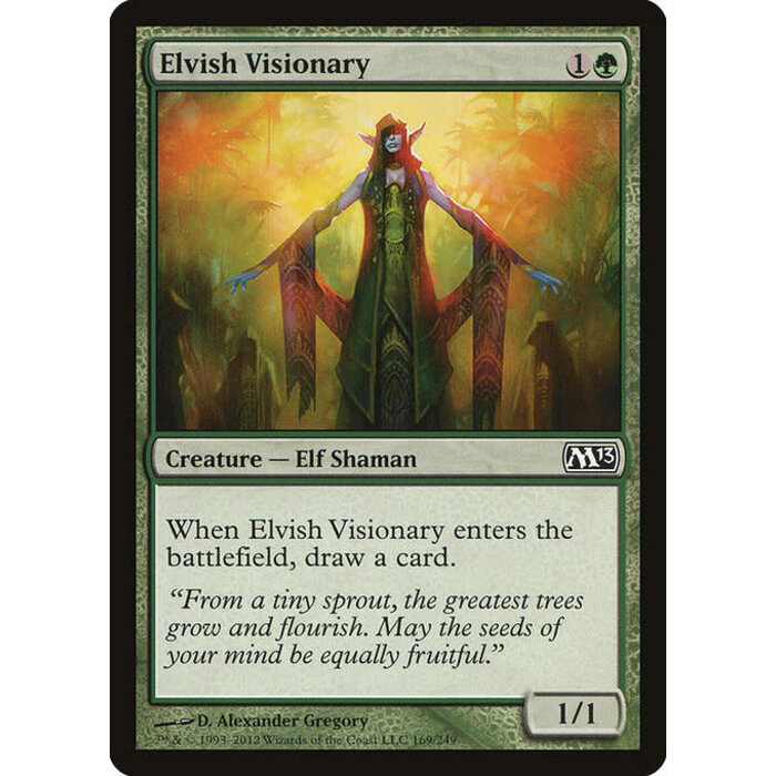 Magic: The Gathering Elvish Visionary (169) Lightly Played Foil