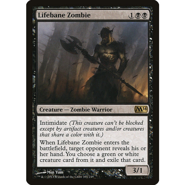 Magic: The Gathering Lifebane Zombie (101) Lightly Played