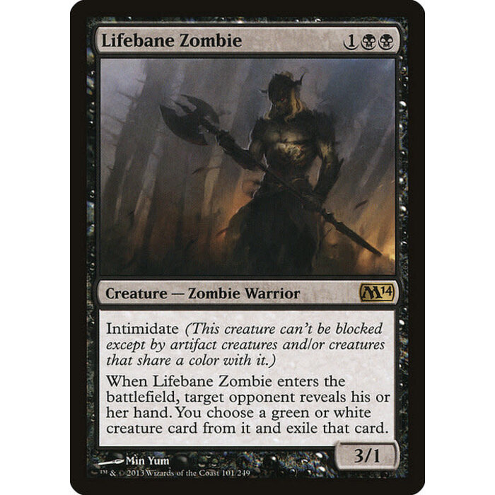 Magic: The Gathering Lifebane Zombie (101) Moderately Played