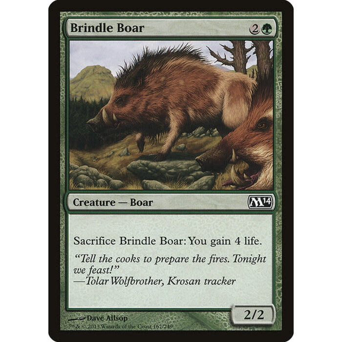 Magic: The Gathering Brindle Boar (167) Lightly Played