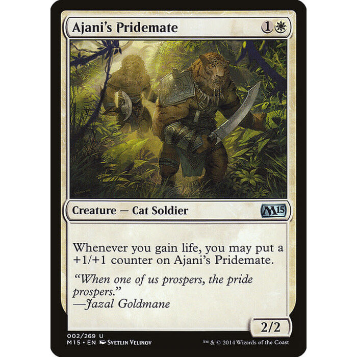 Magic: The Gathering Ajani's Pridemate (002) Moderately Played
