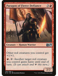 Magic: The Gathering Paragon of Fierce Defiance (158) Lightly Played