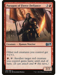 Magic: The Gathering Paragon of Fierce Defiance (158) Moderately Played