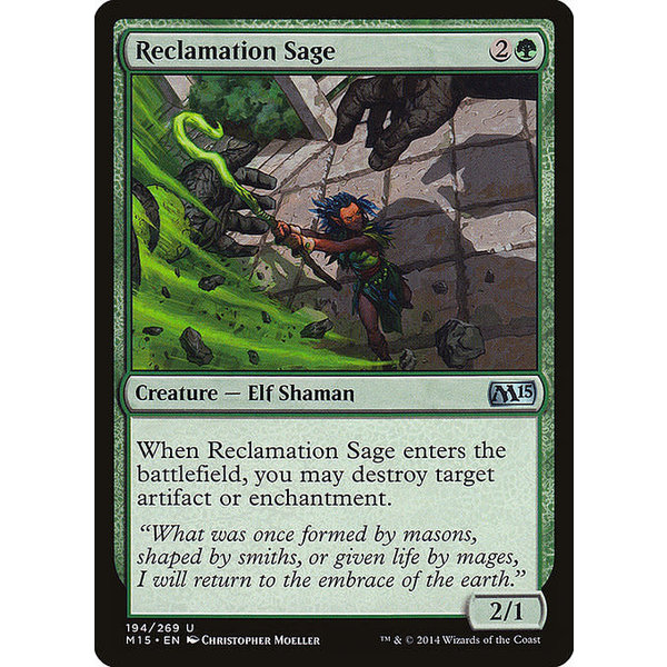 Magic: The Gathering Reclamation Sage (194) Moderately Played