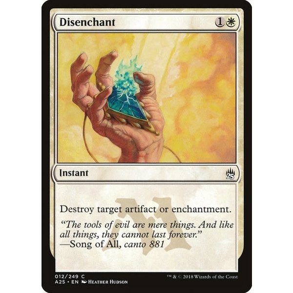 Magic: The Gathering Disenchant (012) Moderately Played Foil