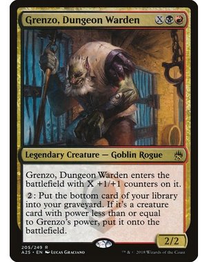 Magic: The Gathering Grenzo, Dungeon Warden (205) Moderately Played
