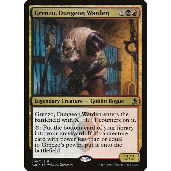 Magic: The Gathering Grenzo, Dungeon Warden (205) Moderately Played