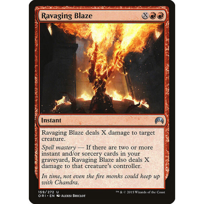 Magic: The Gathering Ravaging Blaze (159) Lightly Played