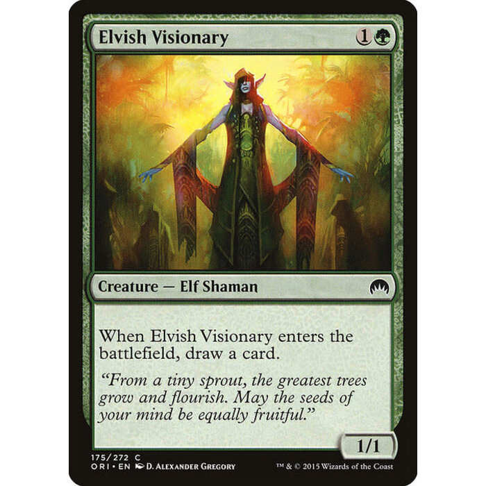 Magic: The Gathering Elvish Visionary (175) Lightly Played Foil