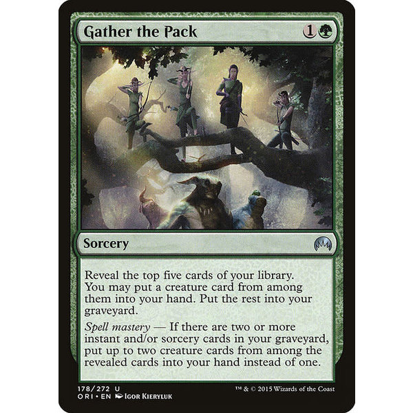 Magic: The Gathering Gather the Pack (178) Lightly Played