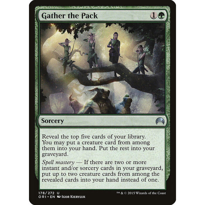 Magic: The Gathering Gather the Pack (178) Lightly Played
