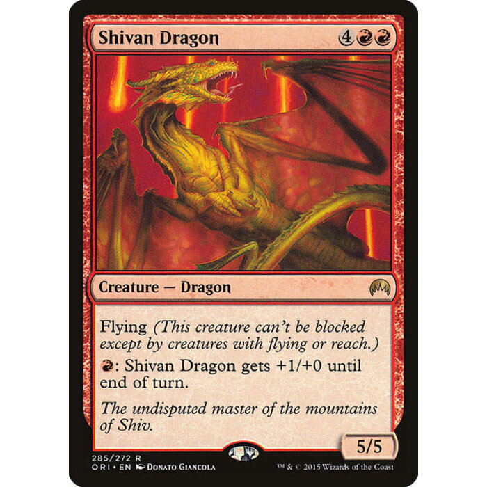 Magic: The Gathering Shivan Dragon (285) Moderately Played