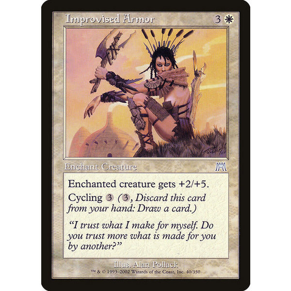 Magic: The Gathering Improvised Armor (040) Lightly Played