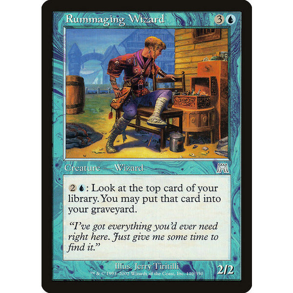Magic: The Gathering Rummaging Wizard (110) Lightly Played