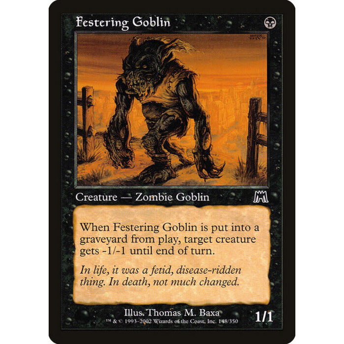 Magic: The Gathering Festering Goblin (148) Lightly Played Foil