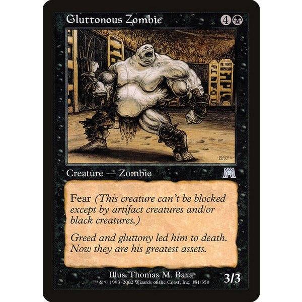 Magic: The Gathering Gluttonous Zombie (151) Lightly Played