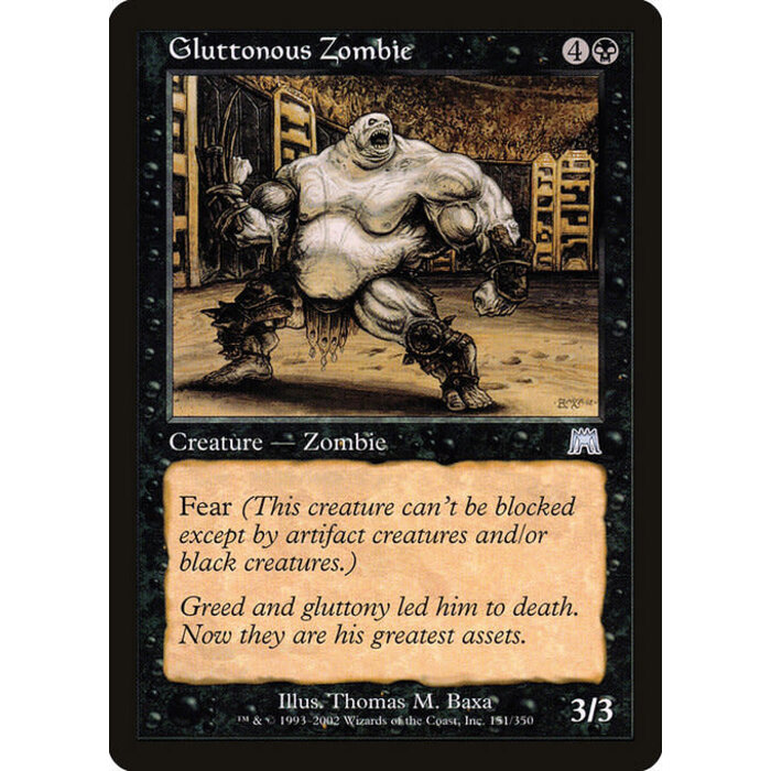 Magic: The Gathering Gluttonous Zombie (151) Lightly Played