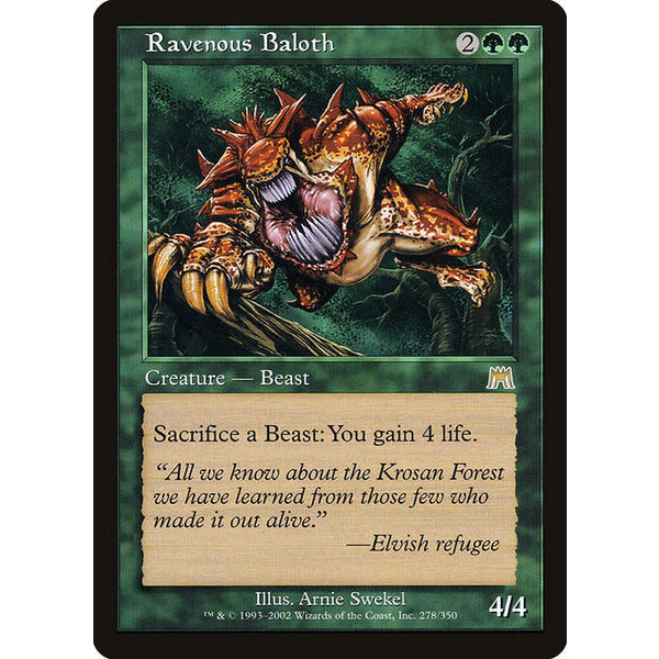 Magic: The Gathering Ravenous Baloth (278) Moderately Played