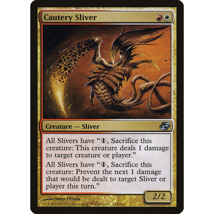 Magic: The Gathering Cautery Sliver (154) Moderately Played