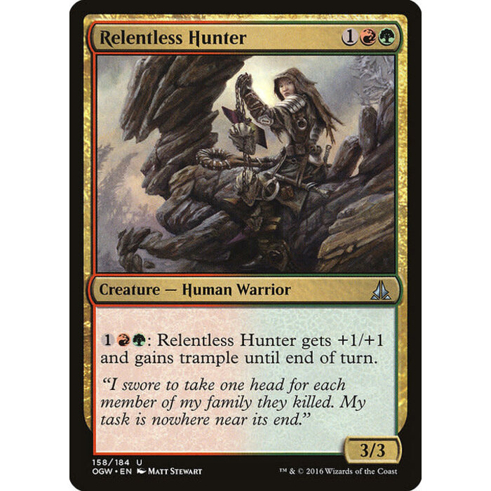Magic: The Gathering Relentless Hunter (158) Lightly Played
