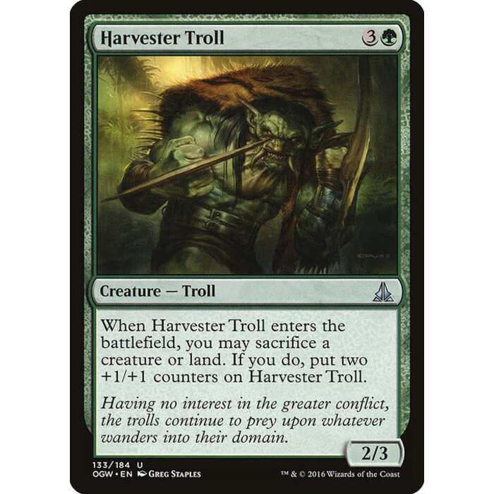 Magic: The Gathering Harvester Troll (133) Lightly Played