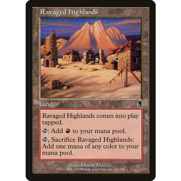 Magic: The Gathering Ravaged Highlands (324) Moderately Played