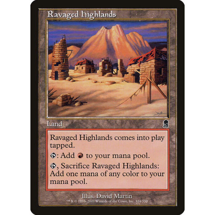 Magic: The Gathering Ravaged Highlands (324) Moderately Played