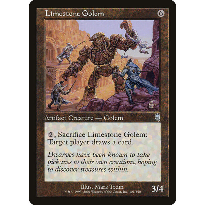 Magic: The Gathering Limestone Golem (301) Damaged Foil