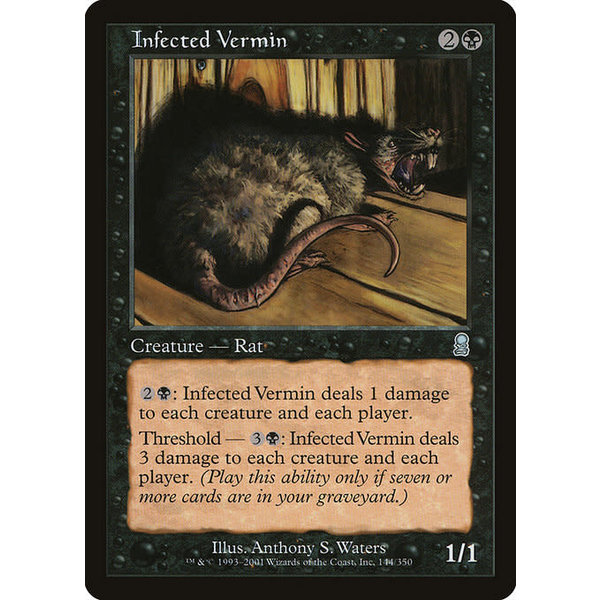 Magic: The Gathering Infected Vermin (144) Lightly Played