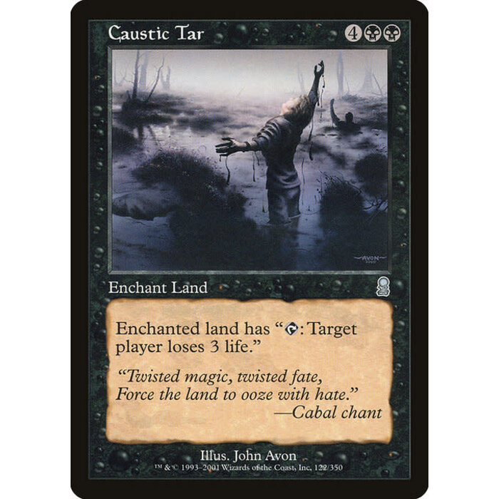 Magic: The Gathering Caustic Tar (122) Moderately Played