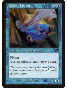 Magic: The Gathering Cephalid Scout (074) Moderately Played Foil