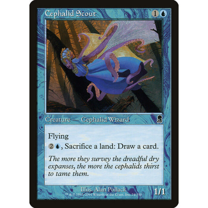 Magic: The Gathering Cephalid Scout (074) Moderately Played Foil