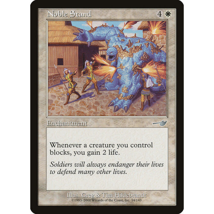 Magic: The Gathering Noble Stand (014) Lightly Played