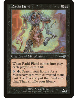 Magic: The Gathering Rathi Fiend (068) Heavily Played Foil