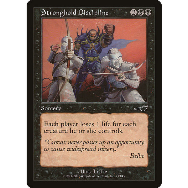 Magic: The Gathering Stronghold Discipline (073) Lightly Played Foil