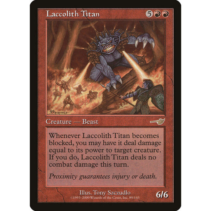 Magic: The Gathering Laccolith Titan (089) Lightly Played