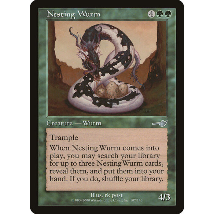 Magic: The Gathering Nesting Wurm (107) Lightly Played