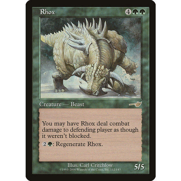 Magic: The Gathering Rhox (112) Damaged Foil