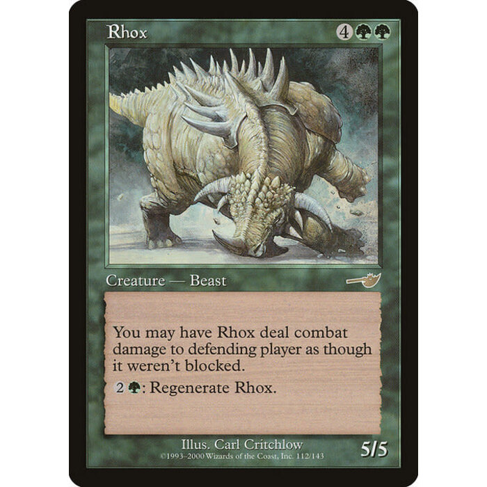 Magic: The Gathering Rhox (112) Damaged Foil