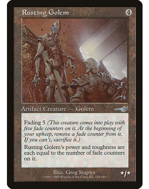 Magic: The Gathering Rusting Golem (138) Moderately Played Foil