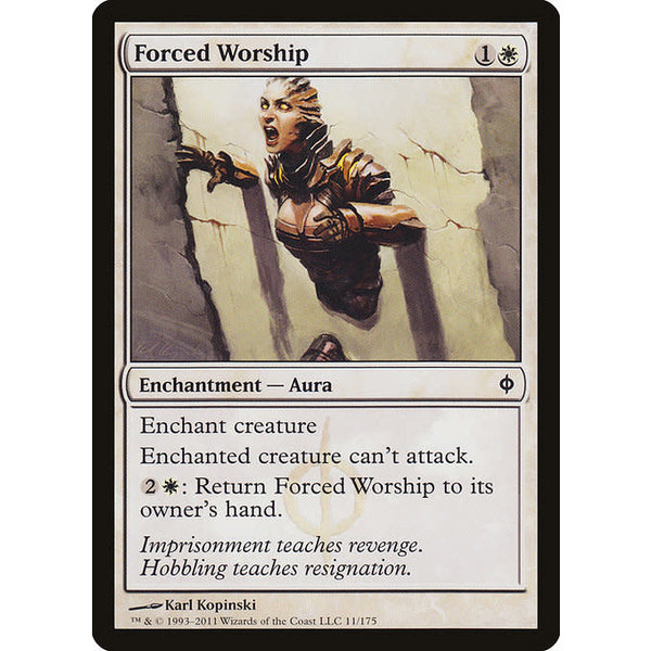 Magic: The Gathering Forced Worship (011) Moderately Played