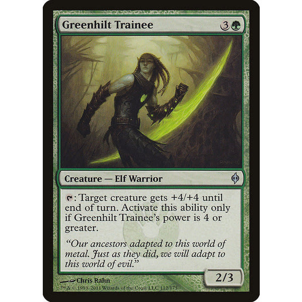 Magic: The Gathering Greenhilt Trainee (112) Moderately Played