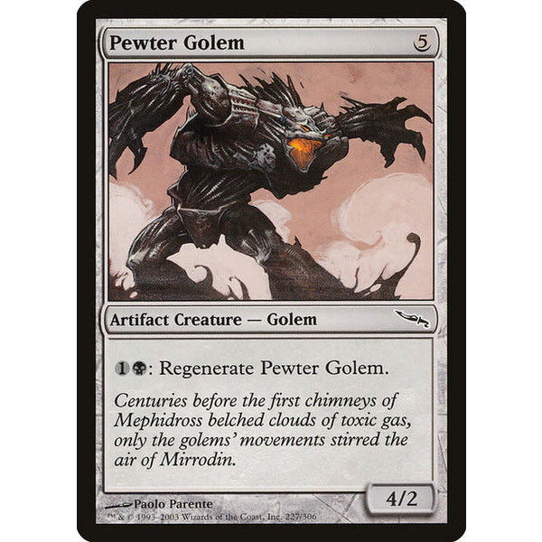 Magic: The Gathering Pewter Golem (227) Heavily Played