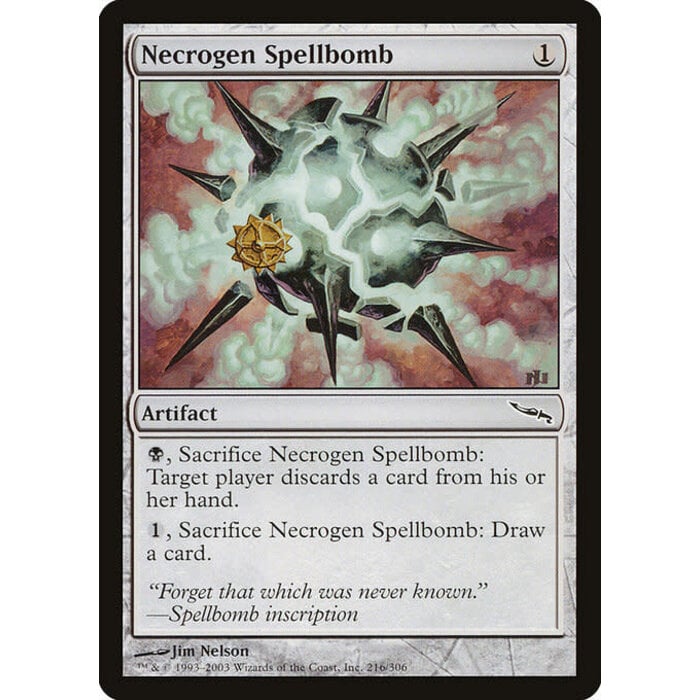 Magic: The Gathering Necrogen Spellbomb (216) Lightly Played