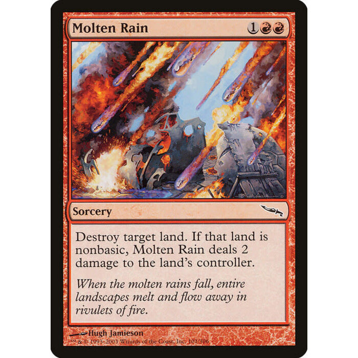Magic: The Gathering Molten Rain (101) Moderately Played