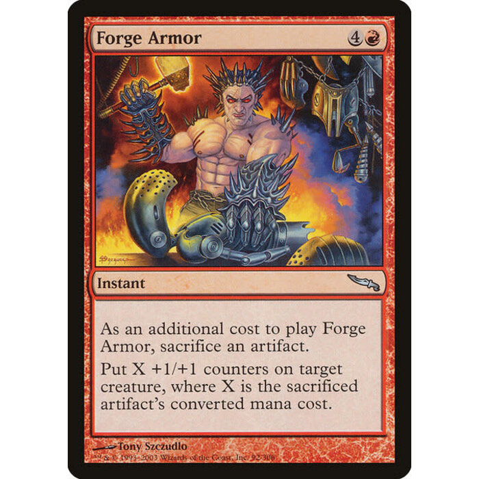 Magic: The Gathering Forge Armor (092) Heavily Played