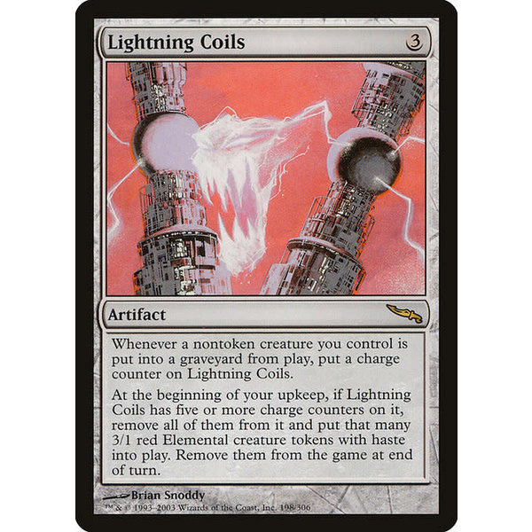 Magic: The Gathering Lightning Coils (198) Moderately Played