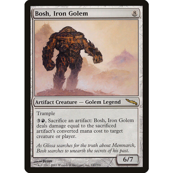 Magic: The Gathering Bosh, Iron Golem (147) Moderately Played