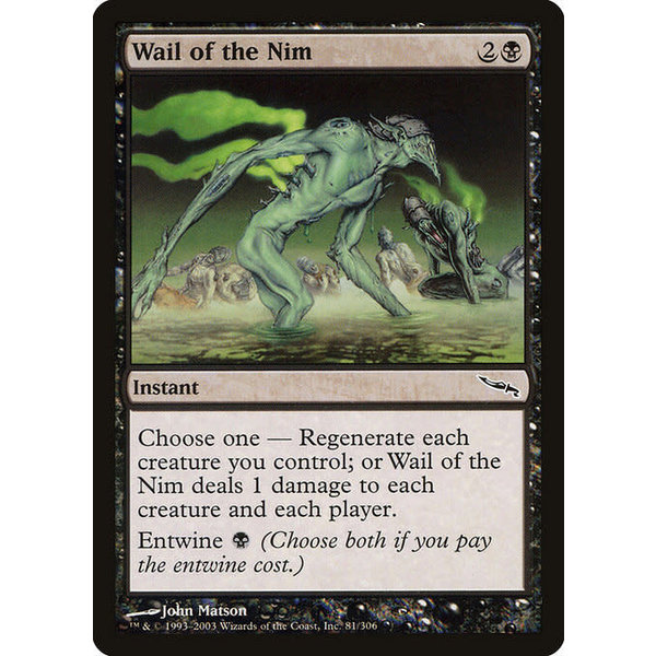 Magic: The Gathering Wail of the Nim (081) Lightly Played