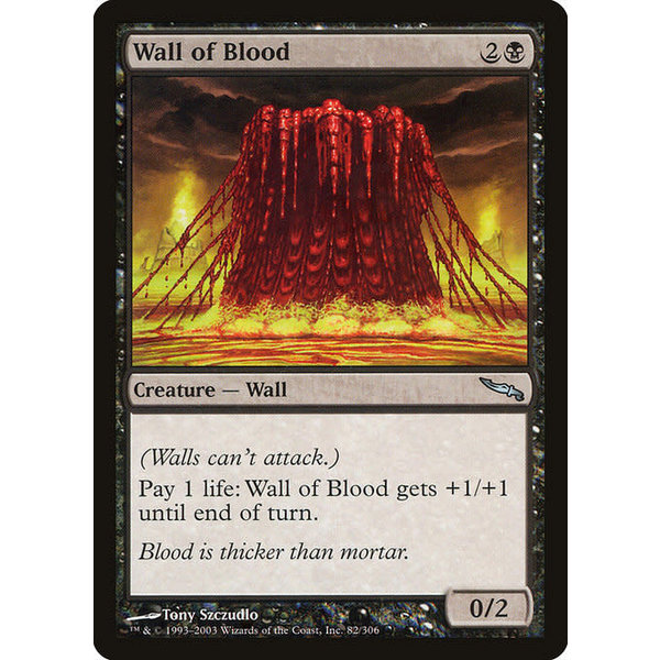 Magic: The Gathering Wall of Blood (082) Lightly Played